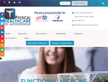 Tablet Screenshot of physicalhealthcarejax.com